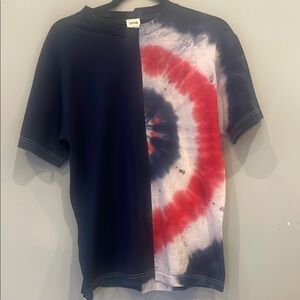 Men’s  Navy and Tie-Dye T-Shirt patriotic vibes